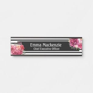 Benutzerdefiniertes modernes Schild mit Blumenbeze