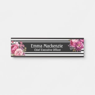 Benutzerdefiniertes modernes Schild mit Blumenbeze