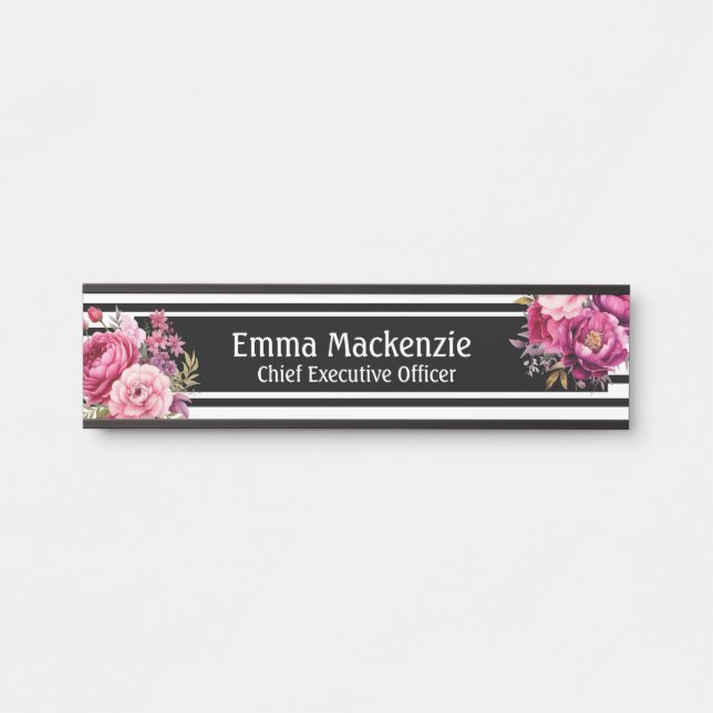 Benutzerdefiniertes modernes Schild mit Blumenbeze (Vorderseite )