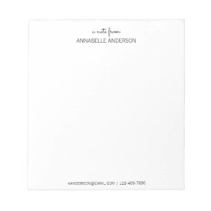 Benutzerdefiniertes, modernes schwarzes Skript: Ei Notizblock