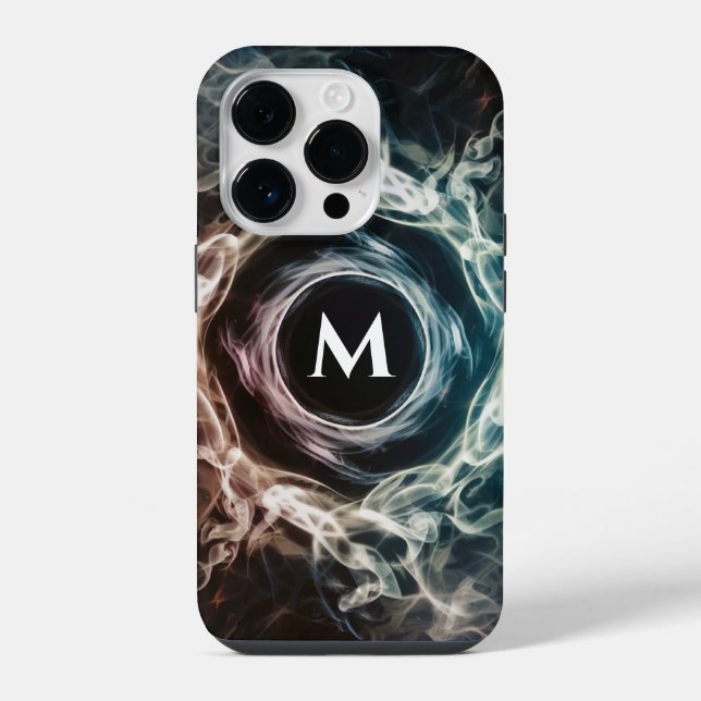Benutzerdefiniertes Monogram iPhone Gehäuse mit Ra 14 Pro Hülle (Rückseite)