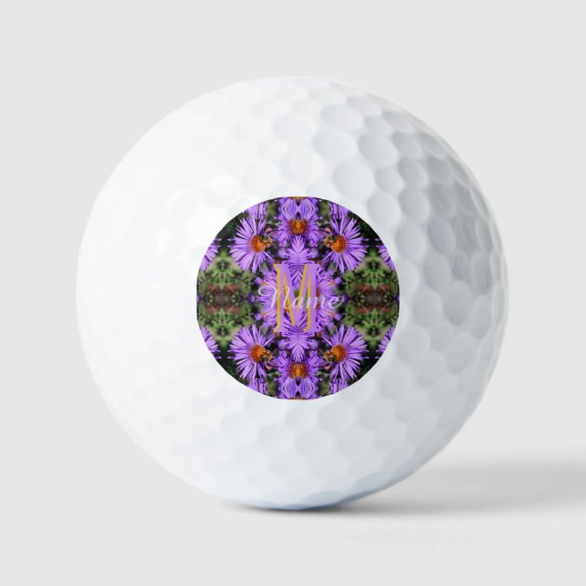 Benutzerdefiniertes Monogramm Anfangsbuchstabe Nam Golfball (Vorderseite)