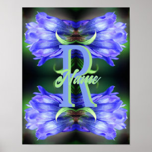 Benutzerdefiniertes Monogramm Anfangsbuchstabe Nam Poster