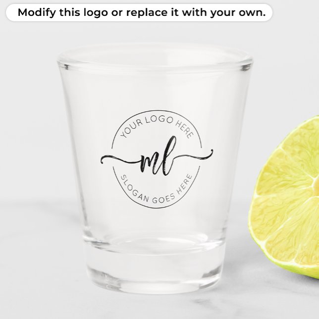 Benutzerdefiniertes Monogramm Anfangsbuchstaben Fi Schnapsglas (Von Creator hochgeladen)