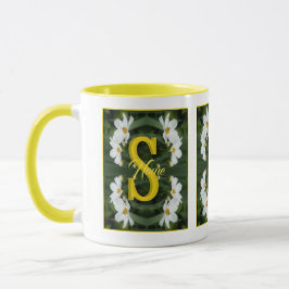 Benutzerdefiniertes Monogramm Anfangsname Weiße Da Tasse