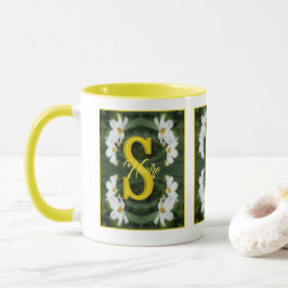 Benutzerdefiniertes Monogramm Anfangsname Weiße Da Tasse