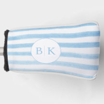 Benutzerdefiniertes Monogramm Blau Gestreifter Gol