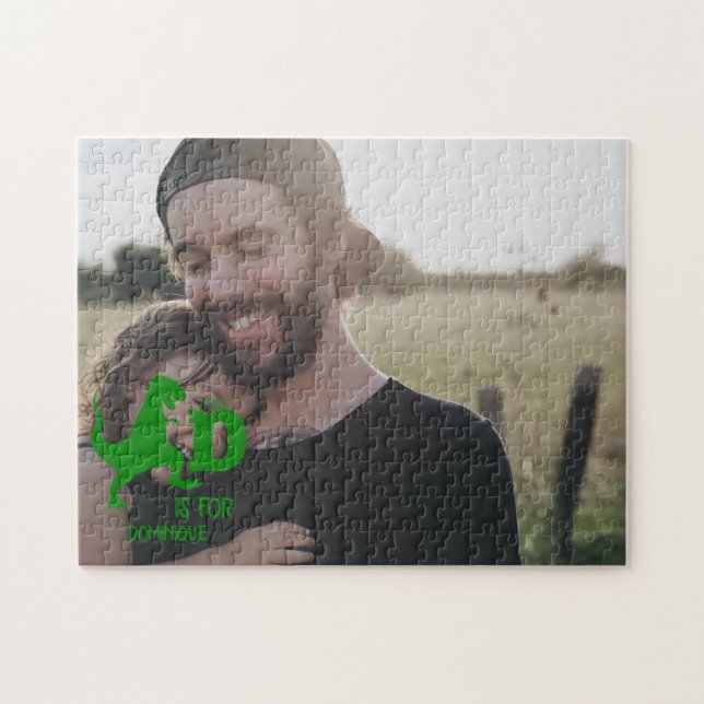 Benutzerdefiniertes Monogramm D für Dinosaurier ni (Horizontal)