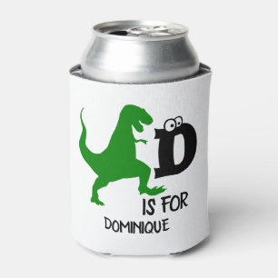 Benutzerdefiniertes Monogramm D für Dinosaurier ni Dosenkühler