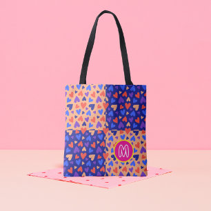 Benutzerdefiniertes Monogramm Decora Kawaii Herzen Tasche