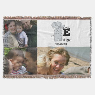 Benutzerdefiniertes Monogramm E ist für niedlichen Decke