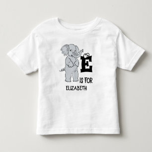 Benutzerdefiniertes Monogramm E ist für niedlichen Kleinkind T-shirt