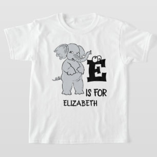Benutzerdefiniertes Monogramm E ist für niedlichen T-Shirt