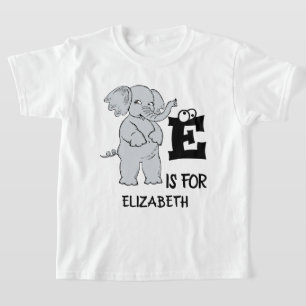 Benutzerdefiniertes Monogramm E ist für niedlichen T-Shirt