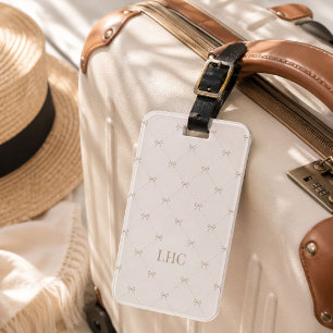Benutzerdefiniertes Monogramm-Erbstück-Band Elegan Gepäckanhänger