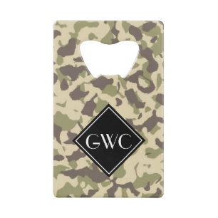 Benutzerdefiniertes Monogramm für die Camouflage Geldbeutel Flaschenöffner