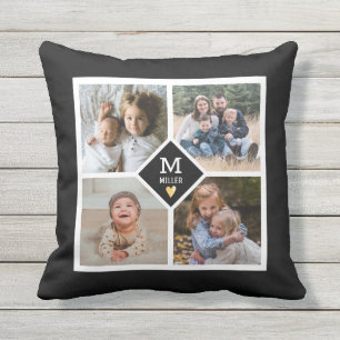 Benutzerdefiniertes Monogramm für die Fotocollage- Kissen