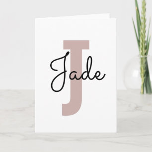 Benutzerdefiniertes Monogramm-Geschenk für Namen,  Karte