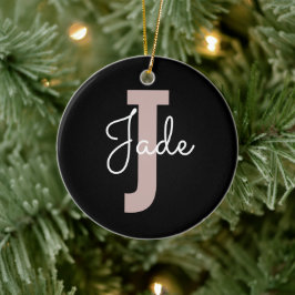 Benutzerdefiniertes Monogramm-Geschenk für Namen,  Keramik Ornament