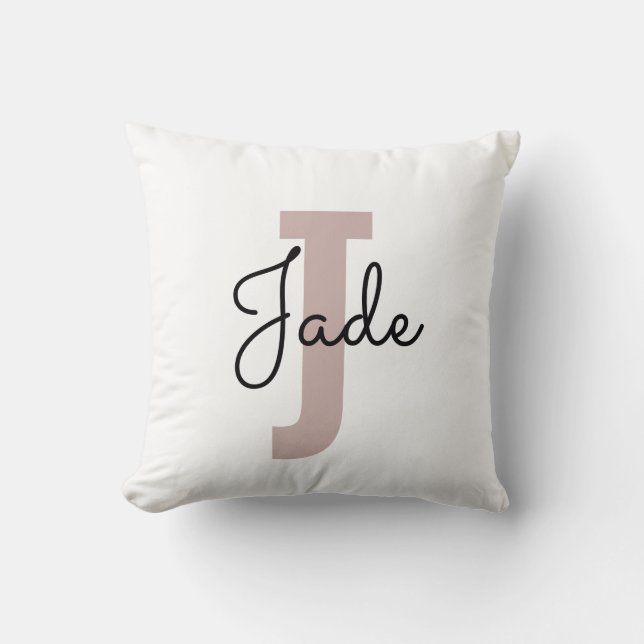 Benutzerdefiniertes Monogramm-Geschenk für Namen,  Kissen (Vorderseite)