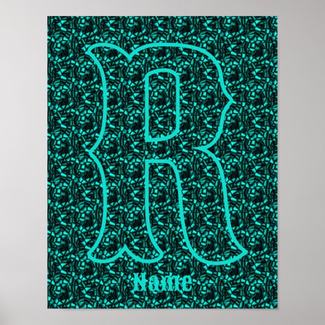 Benutzerdefiniertes Monogramm Ihr Anfangsbuchstabe Poster (Vorne)