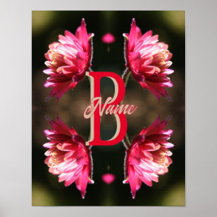Benutzerdefiniertes Monogramm Ihr Anfangsbuchstabe Poster