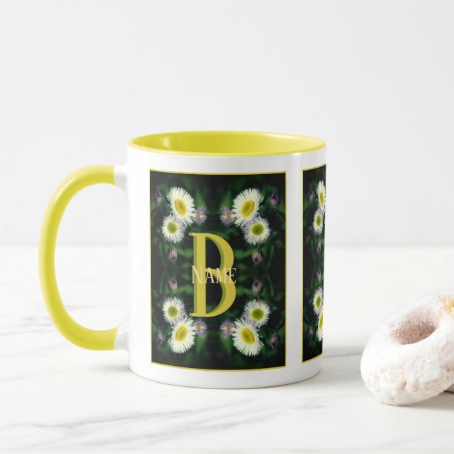 Benutzerdefiniertes Monogramm Ihr Anfangsbuchstabe Tasse (Mit Donut)