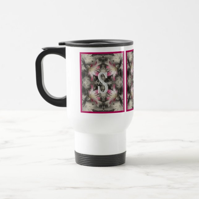 Benutzerdefiniertes Monogramm Ihre Anfangsbuchstab Reisebecher (Links)