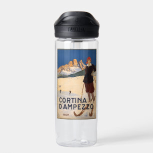 Benutzerdefiniertes Monogramm Italien Skifahren Trinkflasche