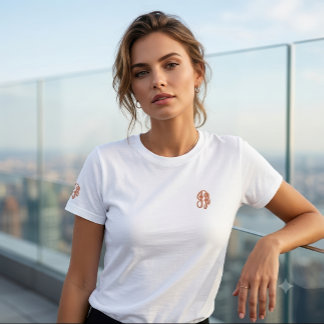 Benutzerdefiniertes Monogramm JR Initial Script Ch Besticktes T-Shirt