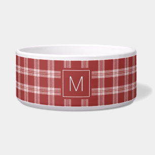 Benutzerdefiniertes Monogramm Kariert / Tartan Mus Napf