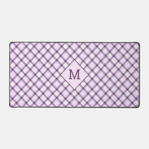 Benutzerdefiniertes Monogramm Kariert / Tartan Mus Schreibtischunterlage