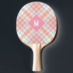 Benutzerdefiniertes Monogramm Kariert / Tartan Mus Tischtennis Schläger<br><div class="desc">Sehen Sie in meinem Geschäft nach,  was gemusterter ist.</div>