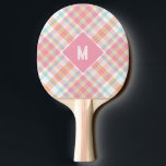 Benutzerdefiniertes Monogramm Kariert / Tartan Mus Tischtennis Schläger<br><div class="desc">Sehen Sie in meinem Geschäft nach,  was gemusterter ist.</div>