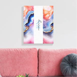 Benutzerdefiniertes Monogramm Leinwanddruck