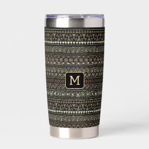 Benutzerdefiniertes Monogramm mexikanisches/azteki Thermobecher