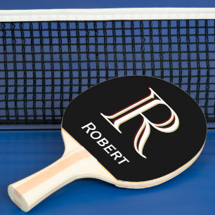 Benutzerdefiniertes Monogramm mit drei Ebenen mit Tischtennis Schläger