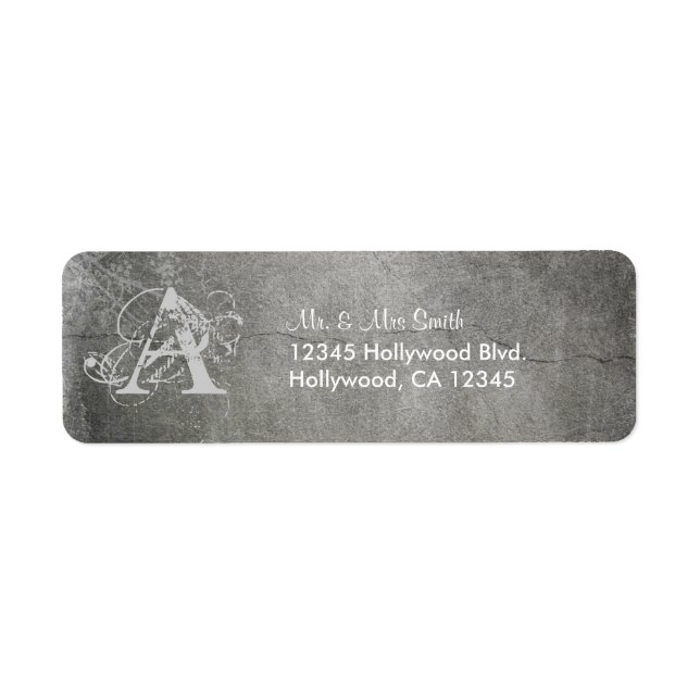 Benutzerdefiniertes Monogramm mit Grunge-Effekt (Vorne)