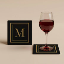 Benutzerdefiniertes Monogramm mit schwarzem und go