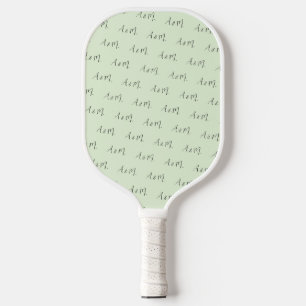 Benutzerdefiniertes Monogramm-Muster und Text Pickleball Schläger