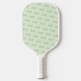 Benutzerdefiniertes Monogramm-Muster und Text Pickleball Schläger