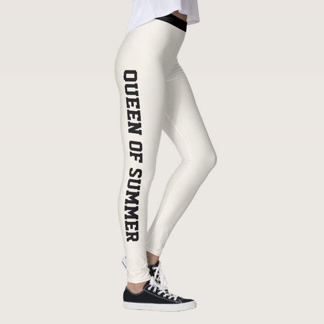 Benutzerdefiniertes Monogramm Name Elegant Solides Leggings (Rechts)