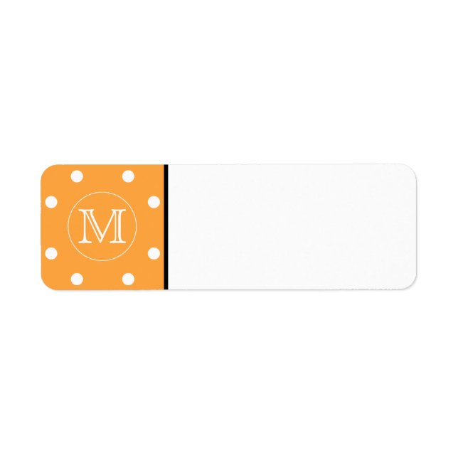 Benutzerdefiniertes Monogramm. Orange und White Po (Vorne)