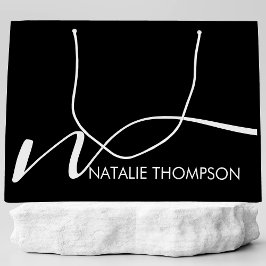 Benutzerdefiniertes Monogramm Personalisiert mit N Große Geschenktüte