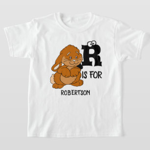 Benutzerdefiniertes Monogramm R für niedliches ado T-Shirt