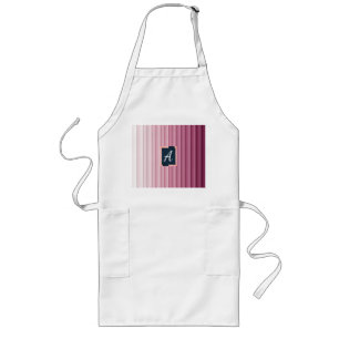 Benutzerdefiniertes Monogramm Rosa Gradient Vertik Lange Schürze