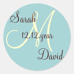 Benutzerdefiniertes Monogramm Runder Aufkleber