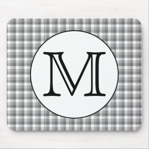 Benutzerdefiniertes Monogramm Schwarz und Weiß m Mousepad
