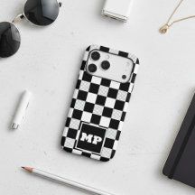 Benutzerdefiniertes Monogramm Schwarz & Weiß Vinta