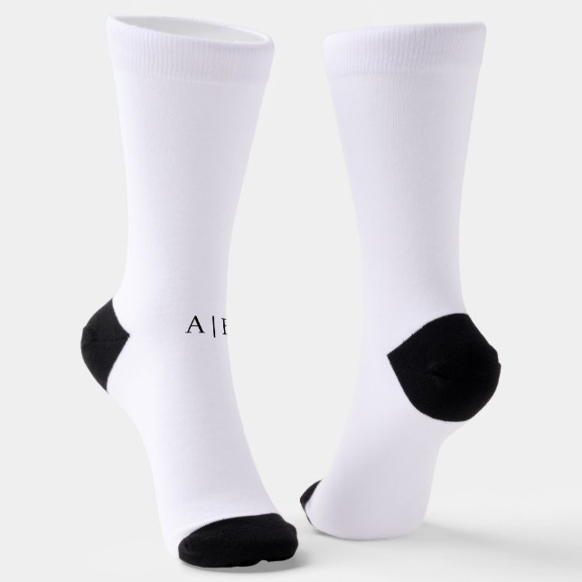 Benutzerdefiniertes Monogramm Socken (Gewinkelt)